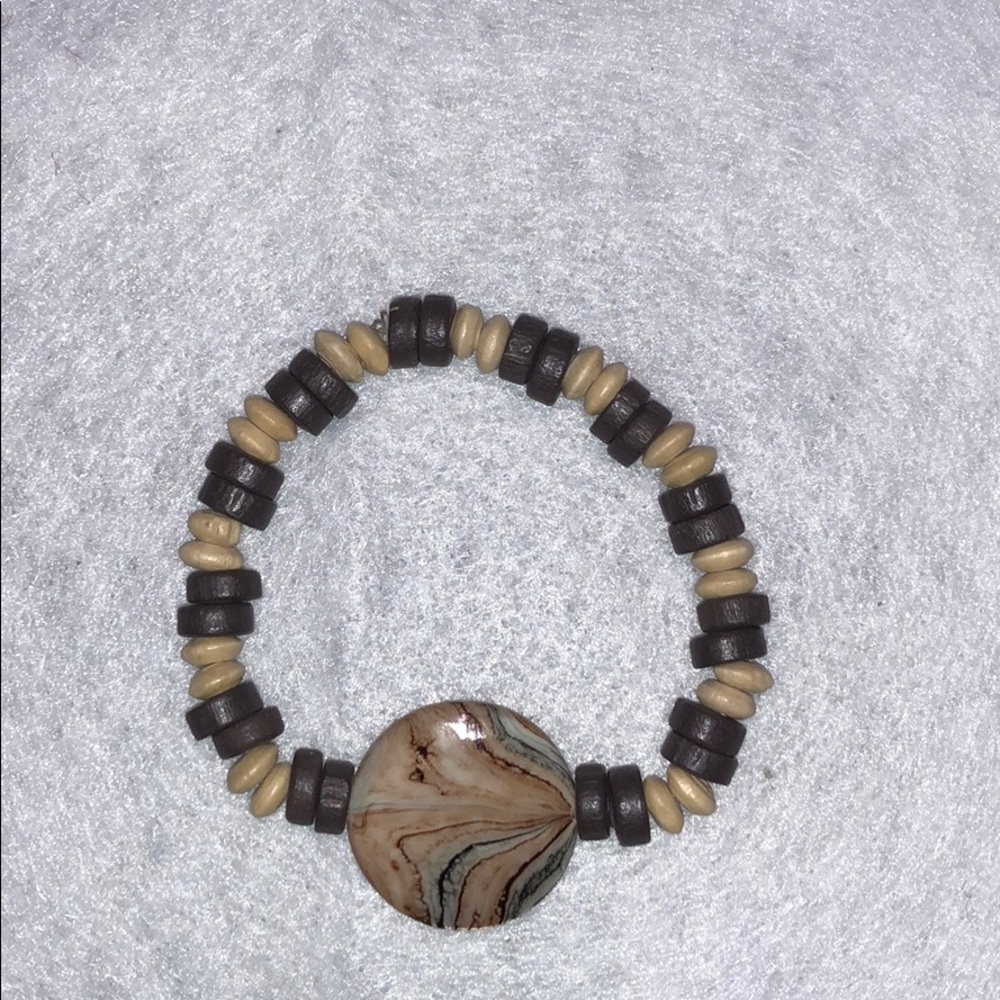 Brown and cream bracelet